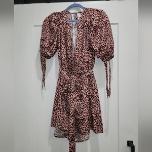 Pink leopard Romper